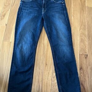 Mother the mid rise dazzler ankle jeans in on the edge size 33